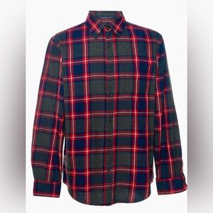 St. John's Bay Red and Blue Plaid Casual Shirt